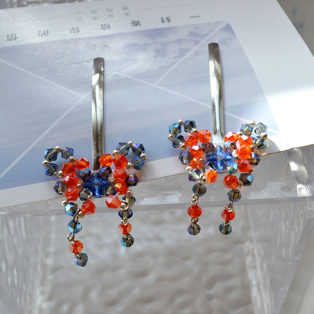 2Pcs/Set Butterfly Hair Clip For Women Hairpin Crystal Hair Barrettes Girl Hair Accessories Hairgrip