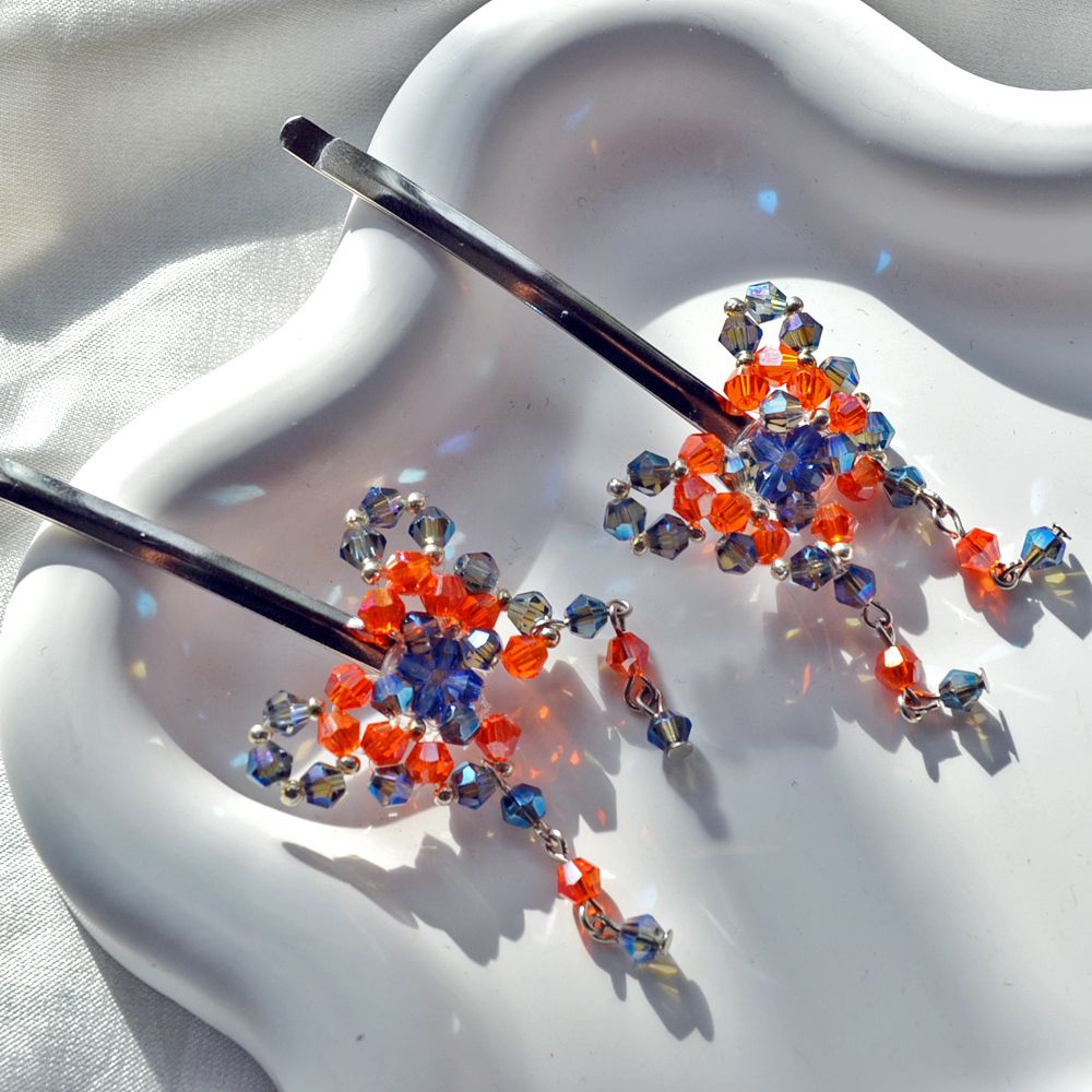 2Pcs/Set Butterfly Hair Clip For Women Hairpin Crystal Hair Barrettes Girl Hair Accessories Hairgrip