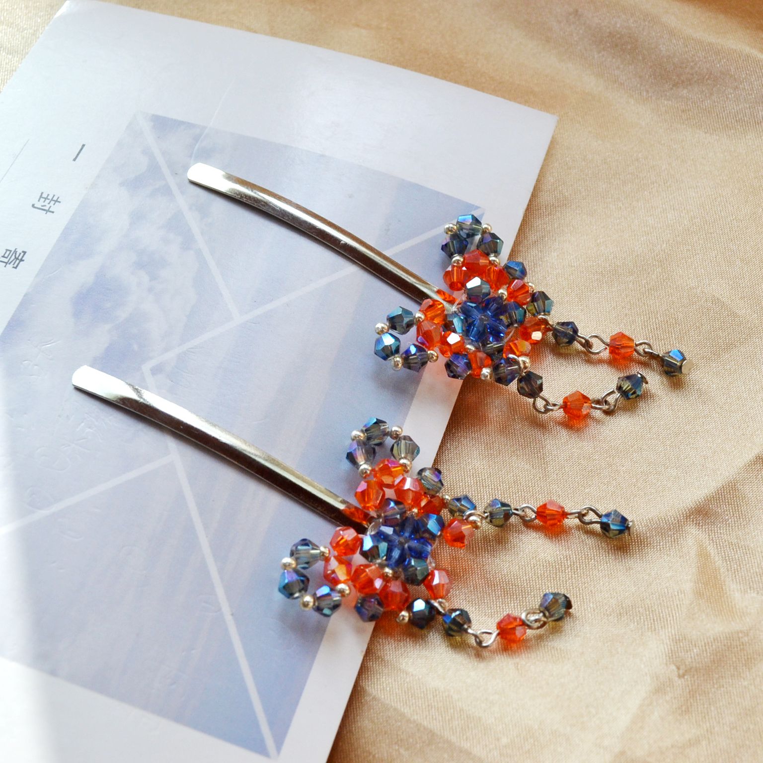 2Pcs/Set Butterfly Hair Clip For Women Hairpin Crystal Hair Barrettes Girl Hair Accessories Hairgrip