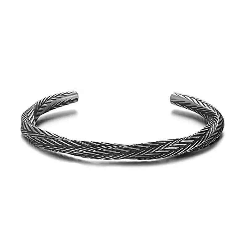 Boho Creative Design Vintage Vines Pattern Open Bracelet Charm Men and Women Fashion Casual Party Jewelry Gifts