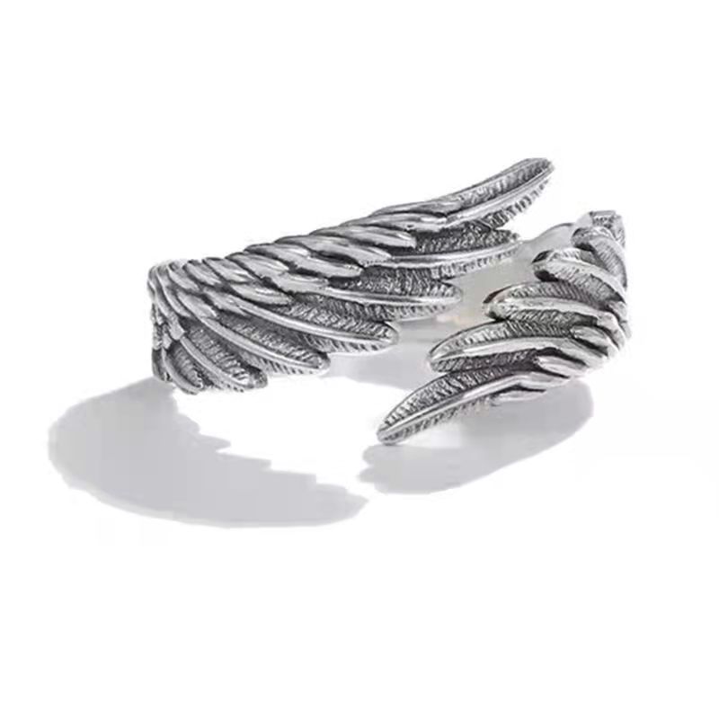 Anime Angel Demon Couple Rings for Women Men Fashion Animal Adjustable Open Ring Promise Matching Couple Ring Party Gifts