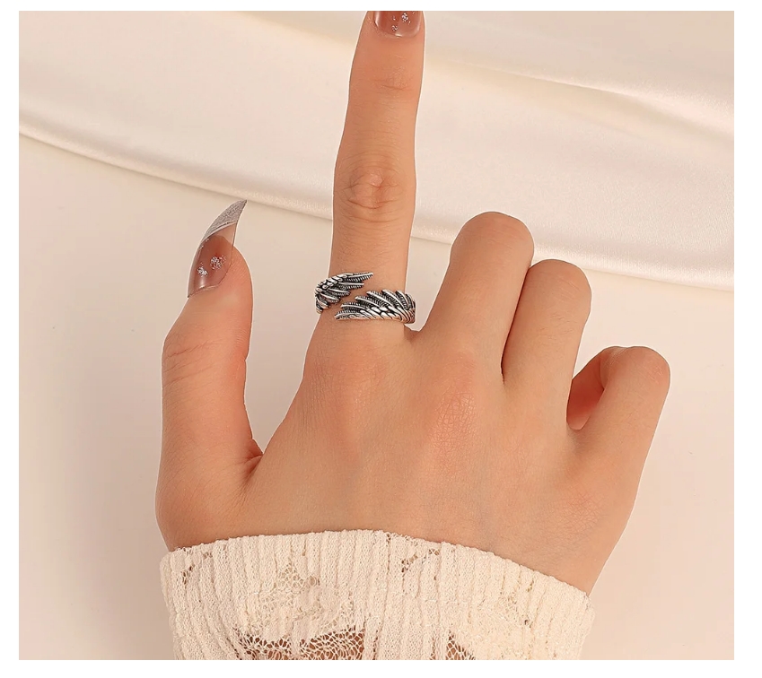 Anime Angel Demon Couple Rings for Women Men Fashion Animal Adjustable Open Ring Promise Matching Couple Ring Party Gifts