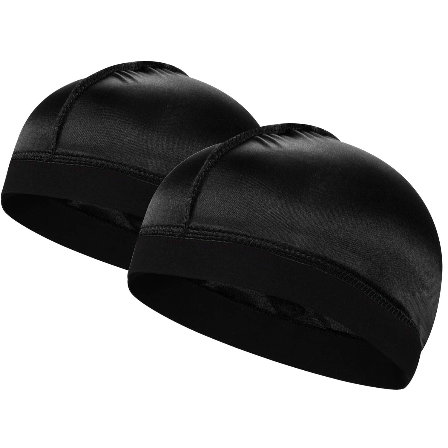 2 Pcs Wave Cap, Silk Stocking Wave Caps for 360 Waves, Silky Durag for Men, Stain Caps