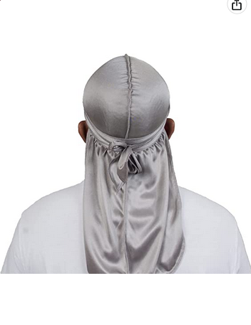 Stretchy Grey Silk Durag/wave Drag - QUALITY GUARANTEED