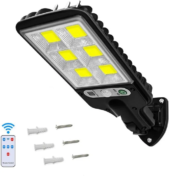 Solar Street Lights Motion Sensor Security Solar Flood Lights Outdoor Road Wall Lamp with 3 Lighting Modes for Front Door, Garden, Yard, Garage, Path