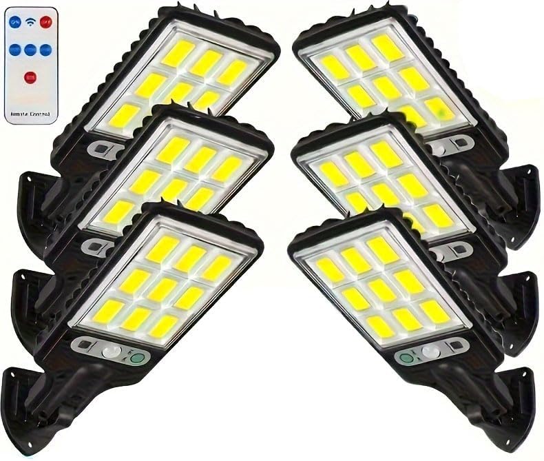 6 Packs 108cob Outdoor Solar lamp Motion Detector Garden Light Solar Powered LED Outdoor Lighting Solar Street Light Motion Sensor Light