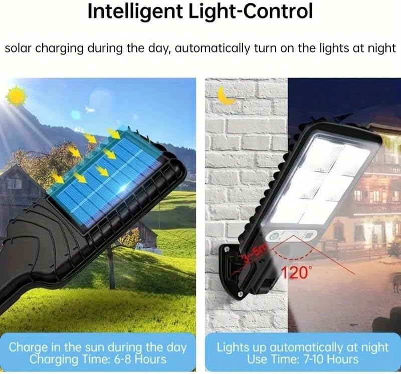 6 Packs 108cob Outdoor Solar lamp Motion Detector Garden Light Solar Powered LED Outdoor Lighting Solar Street Light Motion Sensor Light