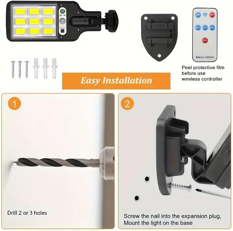 6 Packs 108cob Outdoor Solar lamp Motion Detector Garden Light Solar Powered LED Outdoor Lighting Solar Street Light Motion Sensor Light