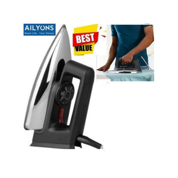 AILYONS ELECTRIC DRY IRON BOX 1000W // IronBox // IRONING BOX WITH ADJUSTABLE TEMPERATURE CONTROLLER KNOB PASI FOR MEN'S OFFICIAL SUITS AND TROUSERS , SHIRTS + 4 WAY EXTENSION// EXTENTION POWER CABLE