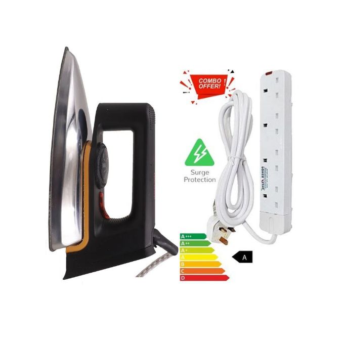 IPCONE Powerful Dry Iron Box Electric-PLUS FREE FOUR WAY SOCKET