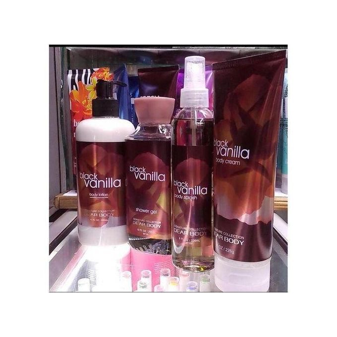 Dear Body Black Vanilla 4 In 1 Body Care Products- Lotion+ Shower Gel+ Body Splash+ Cream