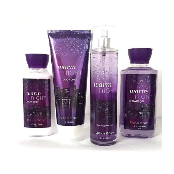 Dear Body Warm Night 4in1 Lotion, Cream, Fragrance Mist & Shower Gel