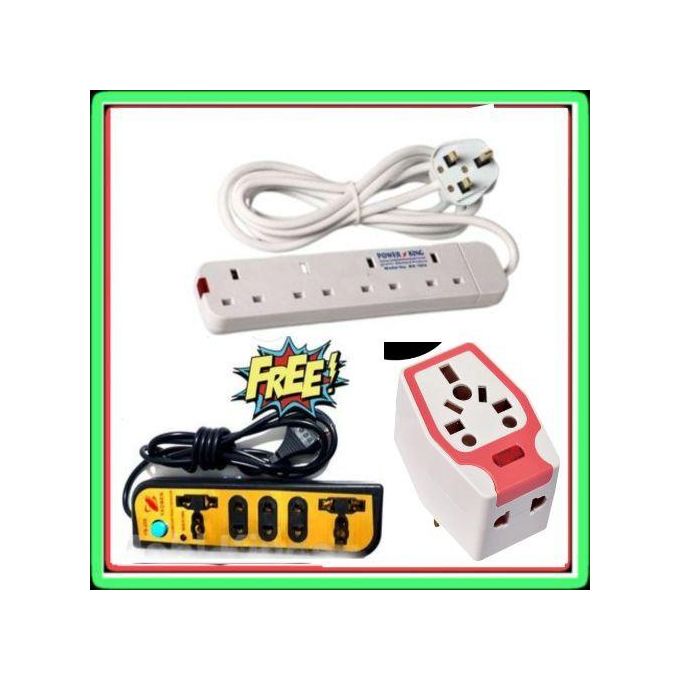 Power King Extension Power > 4 Way + 5way + Travel Adapter