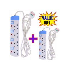 Power King HOME BEST 4 WAY POWER EXTENSION WITH LONG CABLE+FREE 4WAY POWER EXTENSION