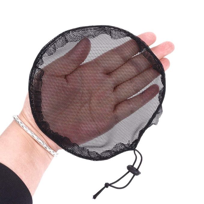 3 Black Ponytail Hair Net Ponytail Wig Cap With Elastic Drawstring Ponytail Net Base For Making Hair Bun Hair Wig Making Tool