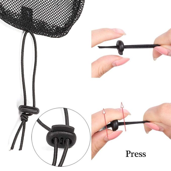 3 Black Ponytail Hair Net Ponytail Wig Cap With Elastic Drawstring Ponytail Net Base For Making Hair Bun Hair Wig Making Tool