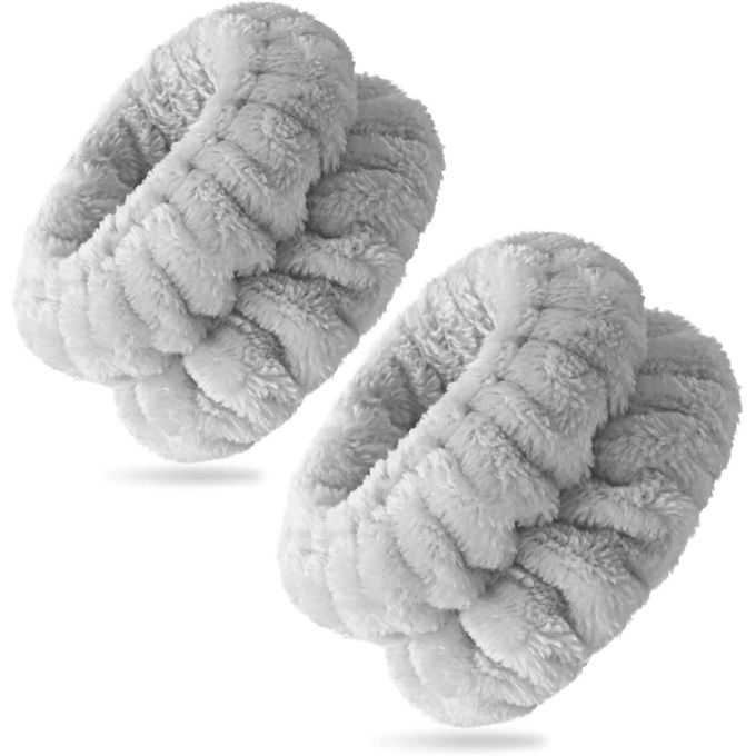 Spa Wrist Spa Wash Band Absorbent Wristbands GREY 2 Pairs