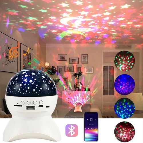Sound Bluetooth Speaker Star Projector Sky Colorful Light