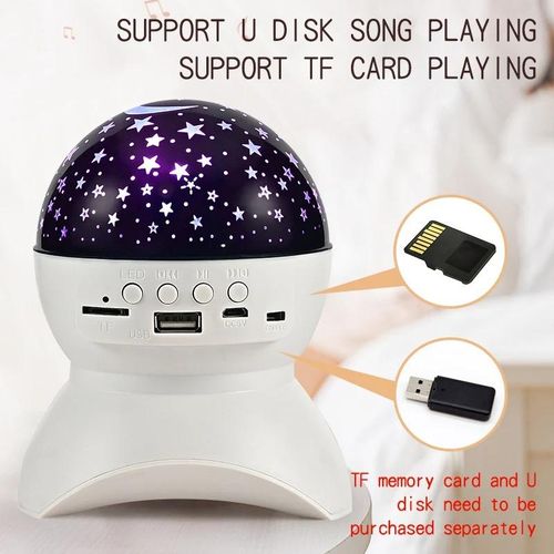Sound Bluetooth Speaker Star Projector Sky Colorful Light