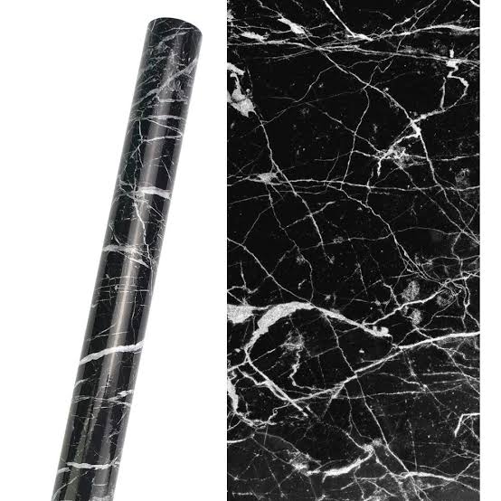 Table/wall contact paper Self adhesive marble  profile vinyl contact paper Self adhesive marble  profile vinyl contact paper available in Marble Black (with white/gold stripes) and Marble white