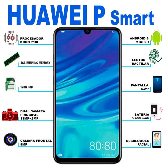 Refurbished Huawei  Psmart+ 2019 - 6.2" - 128GB ROM + 4/6GB RAM (Dual SIM) Smart Phone