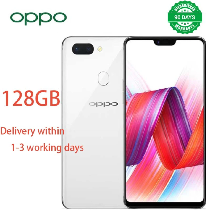 Refurbished mobile phone oppo R15 smart phone 128GB + 6GB 6.2 inch  2G / 3G / 4G LTE Dual SIM card 3450mAh 16mp + 20MP + 5MP
