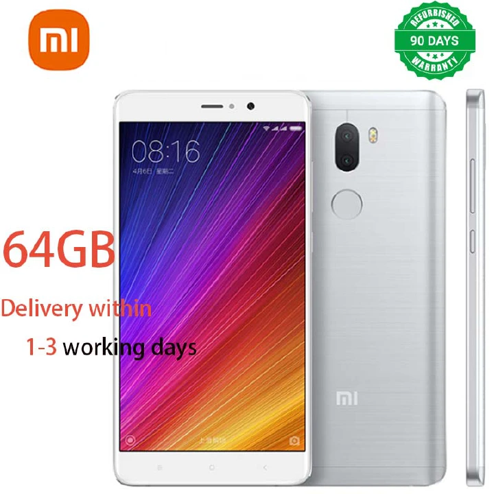 Refurbished Xiaomi 5s Plus Global 64GB/128GB Snapdragon 821 Processor 13MP 3800mAh Dual SIM Smartphone