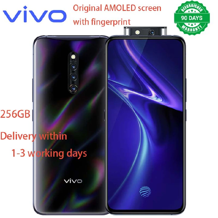 Refurbished VIVO x27 Pro 256GB with Lifting Camera, Fingerprint Unlock, 6.7-inch Super AMOLED , 32MP+48MP, Dual SIM, Hi-Fi Audio Smartphone