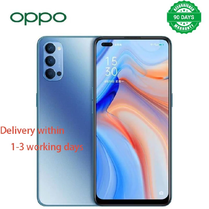 Refurbished OPPO Reno 4 5G 8GB+128GB 6.4 inches 48MP+32MP 4020mAh Face ID Dual SIM (Nano SIM) Qualcomm Snapdragon 765G (No Fingerprint)