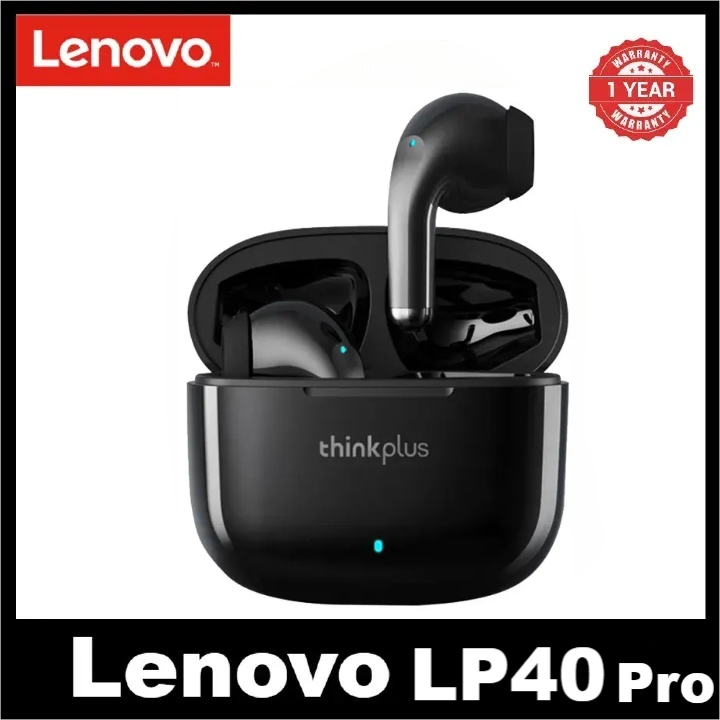 Lenovo ThinkPlus LP40 Pro Earpods Bluetooth Earphones TWS Wireless Earphones 5.1 Waterproof Sport Earphones with Microphone Music