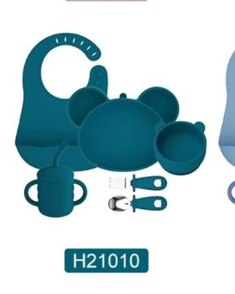 Baby Cat Non-slip Suction Kids Dining Silicone Baby Bowl Plate Cup Bib Spoon Children Weaning Baby Feeding Set kids silicone feeding set