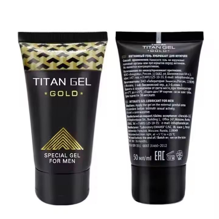 50ml Titan Gel Penis Enlargement Cream Permanent Enlargement Cream Original Russian Whitehead Gold Titan Gel Men's Specialty Products Intimate Care for Adult Men Care                                 .