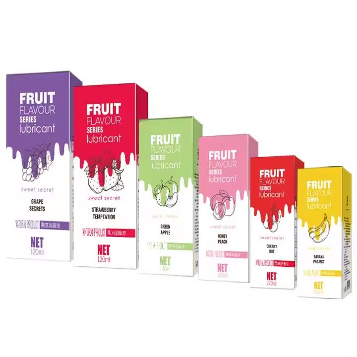 120ml Sex Lubricant Water Based Oil Sex Gel Long-lasting  With Different Fruit Flavor Sex Toys for Men Women Couple                                                                                   .