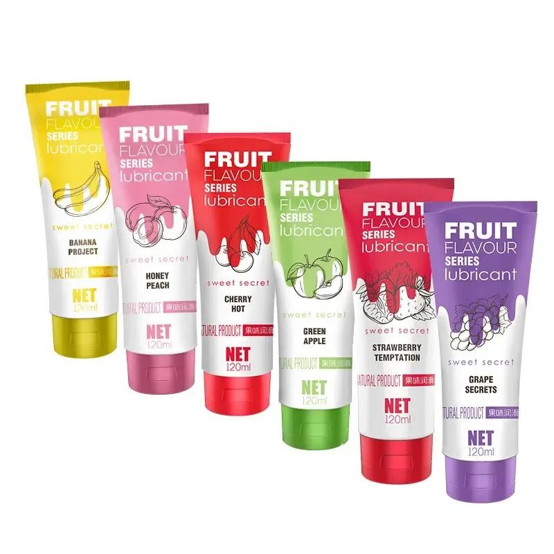 120ml Sex Lubricant Water Based Oil Sex Gel Long-lasting  With Different Fruit Flavor Sex Toys for Men Women Couple                                                                                   .