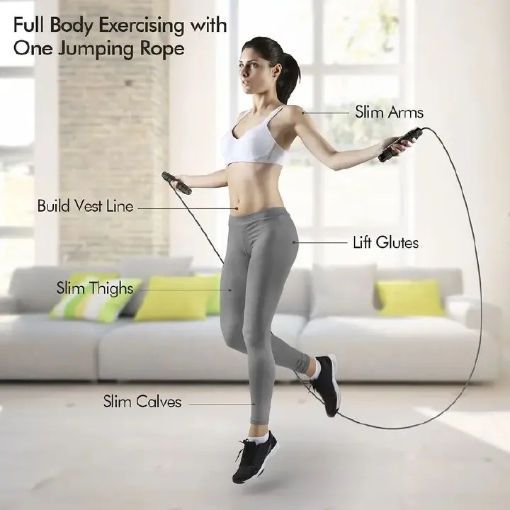 Adjustable Jump Rope with Smooth Bearing Steel Wire - 1pc Professional Skipping Rope with Memory Foam Handle for Effective Cardio and Fitness Training                                                 .