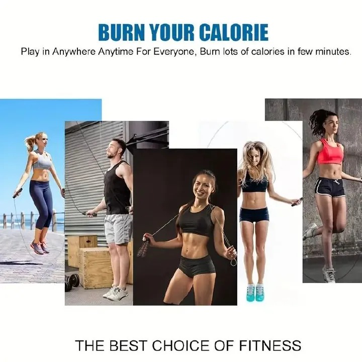 Adjustable Jump Rope with Smooth Bearing Steel Wire - 1pc Professional Skipping Rope with Memory Foam Handle for Effective Cardio and Fitness Training                                                 .