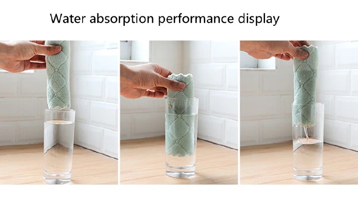 4pcs Super Absorbent Microfiber Kitchen Dish Cloth High-efficiency Tableware Household Cleaning Towel Kitchen Tools Gadgets                                                                            .