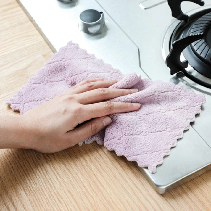 4pcs Super Absorbent Microfiber Kitchen Dish Cloth High-efficiency Tableware Household Cleaning Towel Kitchen Tools Gadgets                                                                            .