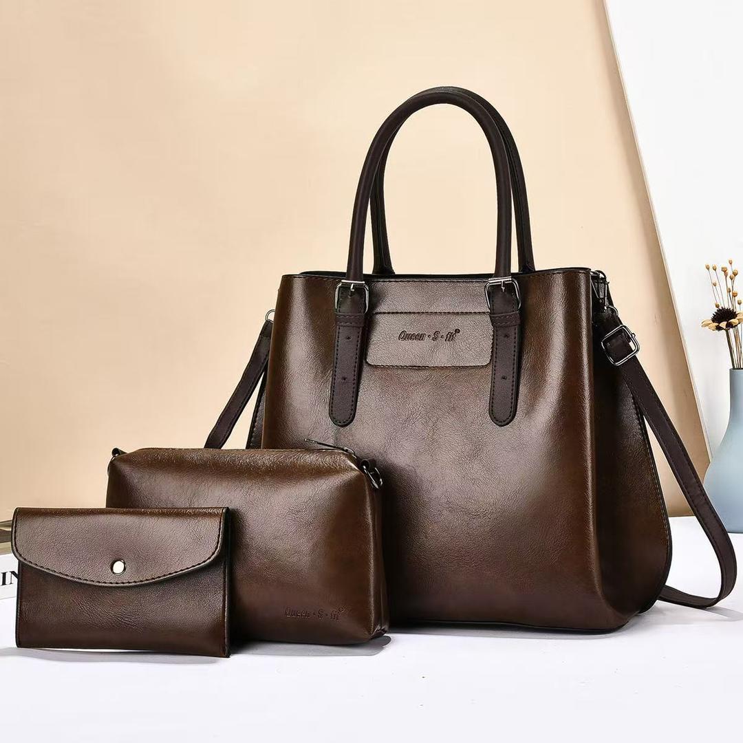 PU Leather 3 in 1 Ladies Bucket Bag  Official Handbags Shoulder bags Sling Bags Women Bags