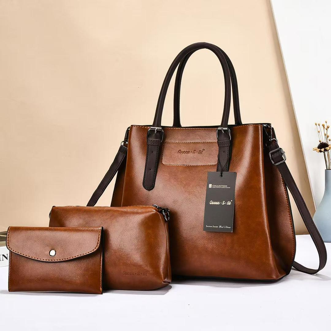 PU Leather 3 in 1 Ladies Bucket Bag  Official Handbags Shoulder bags Sling Bags Women Bags