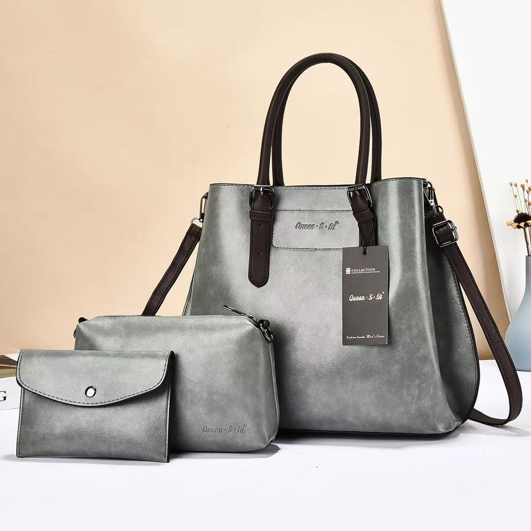 PU Leather 3 in 1 Ladies Bucket Bag  Official Handbags Shoulder bags Sling Bags Women Bags