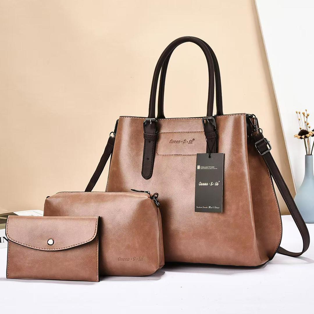 PU Leather 3 in 1 Ladies Bucket Bag  Official Handbags Shoulder bags Sling Bags Women Bags