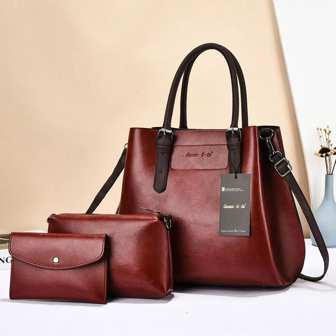 PU Leather 3 in 1 Ladies Bucket Bag  Official Handbags Shoulder bags Sling Bags Women Bags