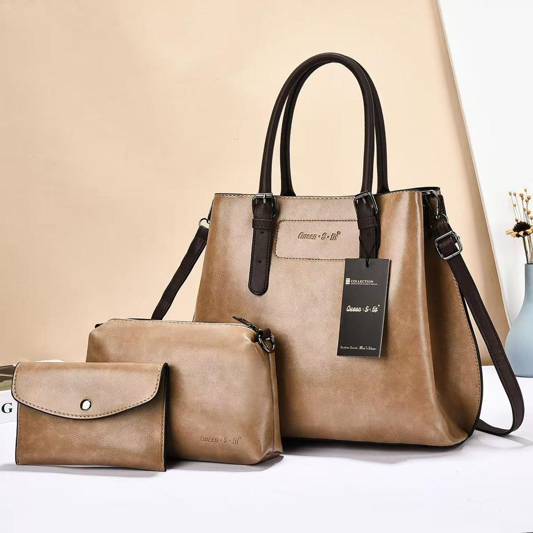 PU Leather 3 in 1 Ladies Bucket Bag  Official Handbags Shoulder bags Sling Bags Women Bags