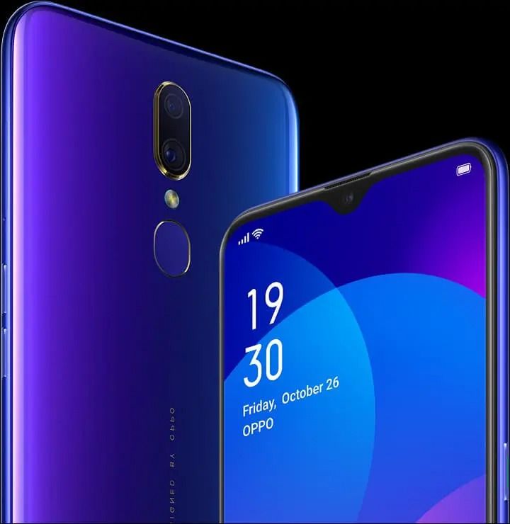 Refurbished OPPO F11 smartphone 6GB+128GB with fingerprint unlock face unlock 6.53 inches Support 2G/3G/4G network dual card game phone 4020mAh