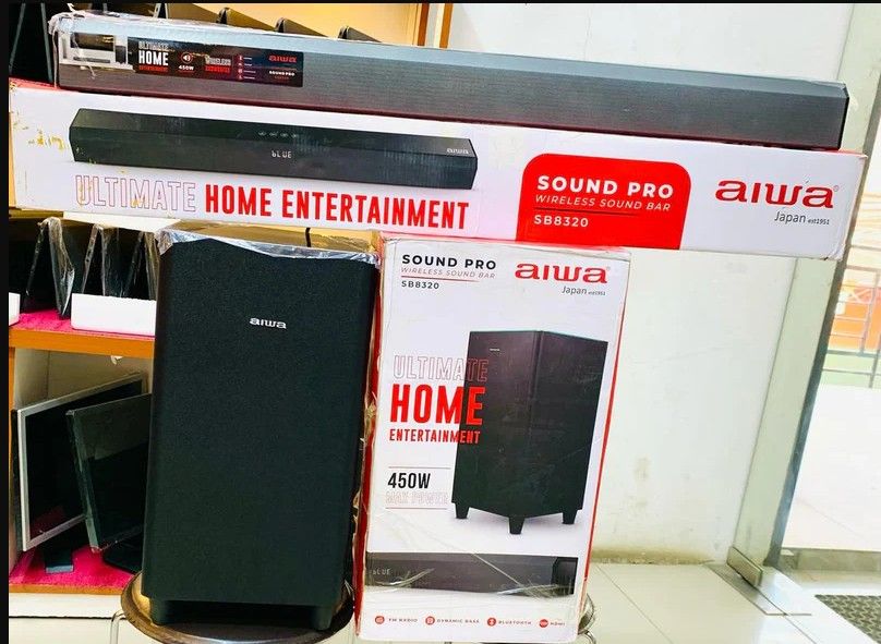 AIWA SB-8320 WIRELESS 4.1-CHANNEL SOUNDBAR SYSTEM – 450W MAX OUTPUT, EQ MODES & MULTI-INPUT CONNECTIVITY