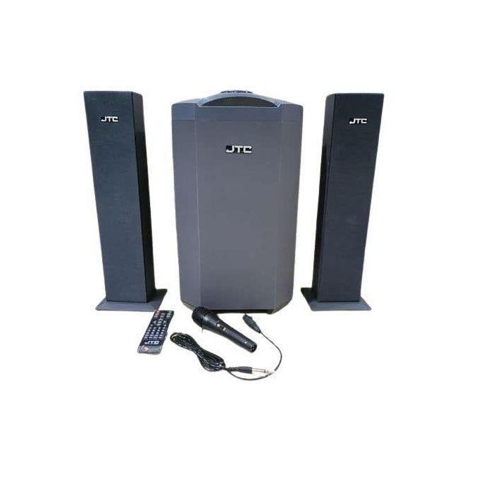 JTC J-801 PRO 2.1CH HOME THEATRE SYSTEM WITH 6.5" SUBWOOFER, BLUETOOTH, USB/SD & MIC INPUT (12000W PMPO)