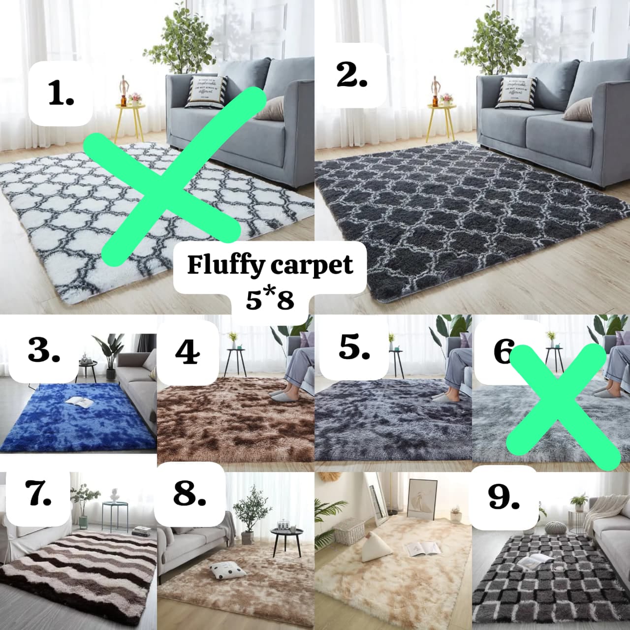😶‍🌫️PRICE DROPPED🤩5 By 8 Soft Fluffy Carpets Non-slip Rugs Floor Mat🎇woolen shag rug in cotton Fluffy material and a thick surface is the ideal carpet for your home that will give you value for yo