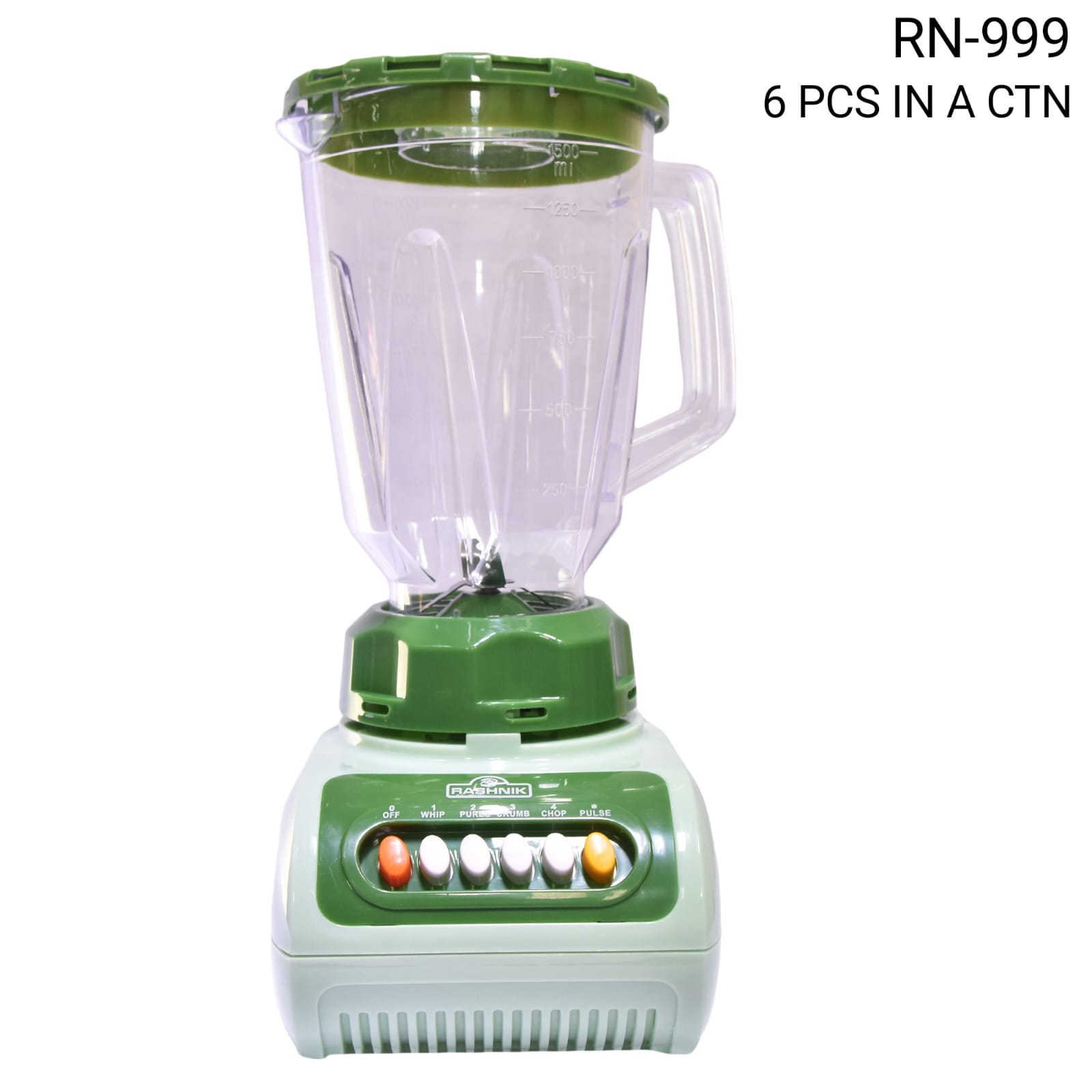 BEST QUALITY🎀Rashnik 2 In 1 Blender With Grinding Machine📍comes with 3 speed motor with pulse function. It has super sharp 6 petals stainless steel blades for quick grinding. Also has a non -slip ru