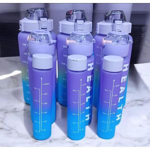 PRICE DROPP☀️KipFit 3 In 1 Motivational Water Bottles Set / 2Litres / 900ml / 300ml🎀large-capacity to meet your different needs of the amount of water intake in summer, the small one could be totally